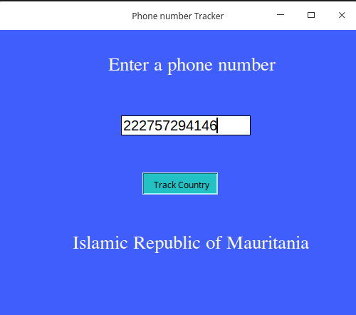 How to track phone number in python